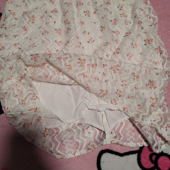 Dollskill Blue Blush Floral Lacy White Bodycon Mini Dress Women's Size Small S - Picture 4 of 7